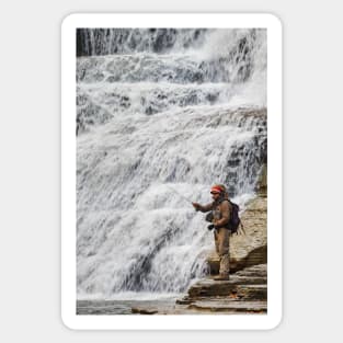 Fly Fishing at the Falls Sticker